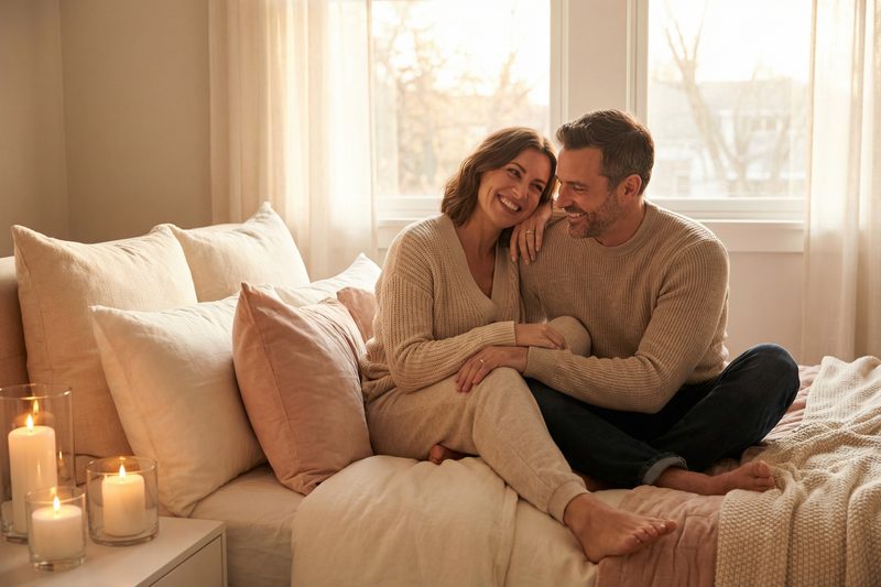 Woman relaxed in bed