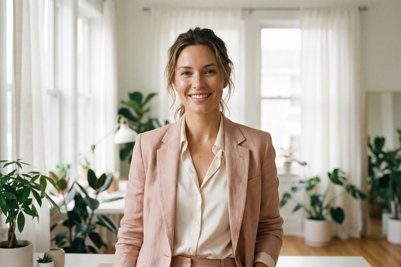 Confident woman at work